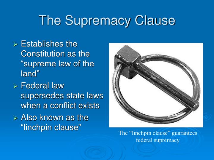 The Supremacy Clause The Constitution Is Supreme BamaCarry Inc 